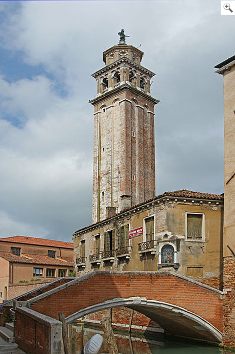 Turm der Kirche Santa Maria dei Carmini, Venedig, Giuseppe Sardi